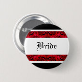 Badge Rond 5 Cm Modèles de boutons de roses rouges - (Devant & derrière)