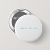 Badge Rond 5 Cm Modern Elegant Plain Simple Professional Name (Devant & derrière)