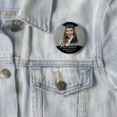 Badge Rond 5 Cm Modern Graduate Photo Class Year Graduation (En situation)