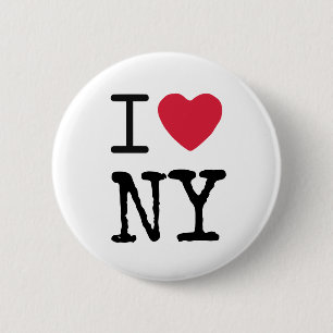 Badge Rond 5 Cm Modern Love New York Nom personnalisé