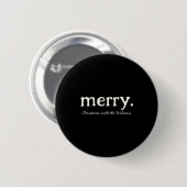 Badge Rond 5 Cm Modern Matching Family Minimalist Merry Christmas (Devant & derrière)