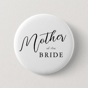 Badge Rond 5 Cm Modern Script Typography Mother Of The Bride