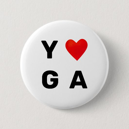 Badge Rond 5 Cm Modern Yoga Cœur (Devant)