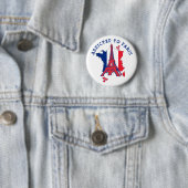 Badge Rond 5 Cm Moderne AJOUTÉ À PARIS (En situation)