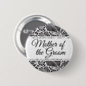 Badge Rond 5 Cm Moderne Baroque Floral Mère de la Salle (Devant & derrière)