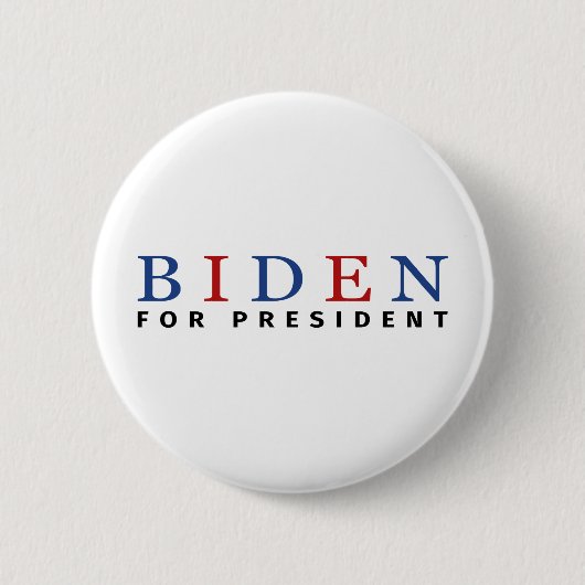 Badge Rond 5 Cm Moderne bleu rouge Joe Biden Président (Devant)