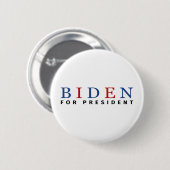 Badge Rond 5 Cm Moderne bleu rouge Joe Biden Président (Devant & derrière)