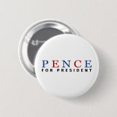 Badge Rond 5 Cm Moderne Blue Red Mike Pence pour le président (Devant & derrière)