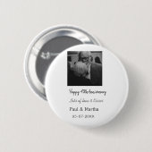 Badge Rond 5 Cm Moderne heureux 40e anniversaire ajouter nom date (Devant & derrière)