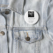 Badge Rond 5 Cm Moderne heureux 40e anniversaire ajouter nom date (En situation)
