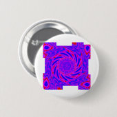 BADGE ROND 5 CM MODERNE MANDALA COULEUR ROSE (Devant & derrière)