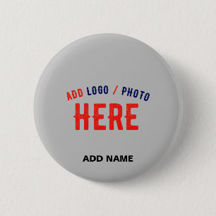 BADGE ROND 5 CM MODERNE MODERNE ASH PERSONNALISABLE VÉRIFIÉ
