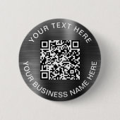 Badge Rond 5 Cm Moderne QR Code Silver Promotionnels (Devant)