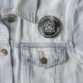 Badge Rond 5 Cm Moderne QR Code Silver Promotionnels (En situation)