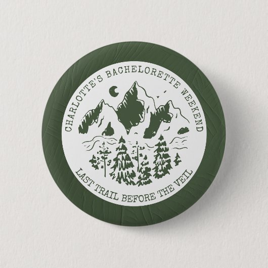 Badge Rond 5 Cm Moderne Simple Camping Week-end Bachelorette Party (Devant)