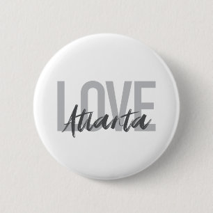 Badge Rond 5 Cm Moderne, simple, cool, design urbain Love Atlanta