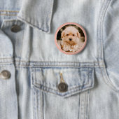 Badge Rond 5 Cm Moderne Simple Jouer Élégant Chic Paw Pet Photo (En situation)