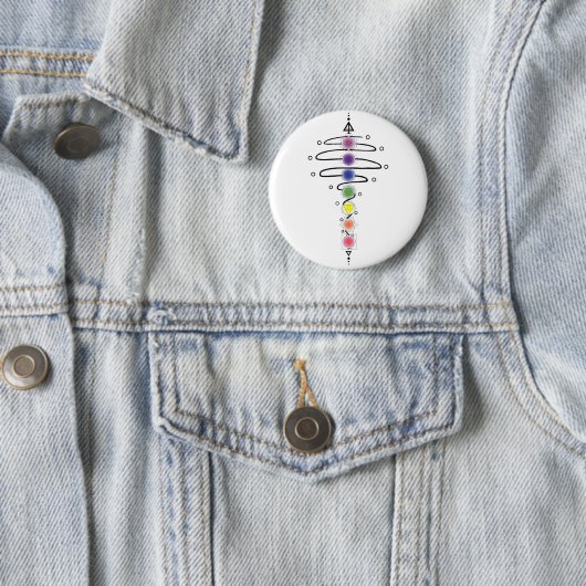 Badge Rond 5 Cm Modulateur de Chakra (En situation)