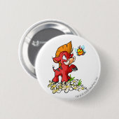 Badge Rond 5 Cm Moehog rouge et bourdonnement (Devant & derrière)
