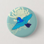Badge Rond 5 Cm Moineau bleu (Devant)
