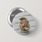 Badge Rond 5 Cm Moineau de Brown (Devant & derrière)