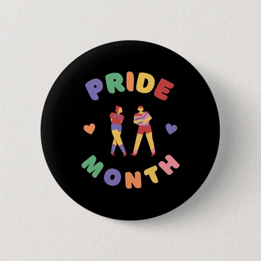 Badge Rond 5 Cm Mois de la fierté de juin (Devant)