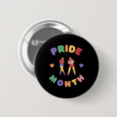 Badge Rond 5 Cm Mois de la fierté de juin (Devant & derrière)