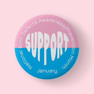 Badge Rond 5 Cm Mois de la sensibilisation à la prévention des ano