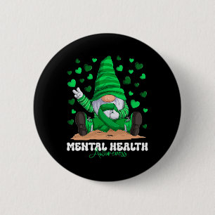 Badge Rond 5 Cm Mois de la sensibilisation à la santé mentale Gnom