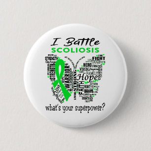 Badge Rond 5 Cm Mois de la sensibilisation à la scoliose Cadeaux