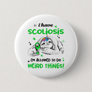 Badge Rond 5 Cm Mois de la sensibilisation à la scoliose Cadeaux