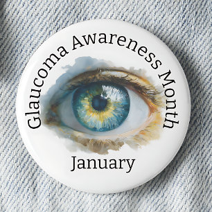 Badge Rond 5 Cm Mois de la sensibilisation au glaucome