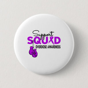 Badge Rond 5 Cm Mois de la sensibilisation aux surdoses Équipe de