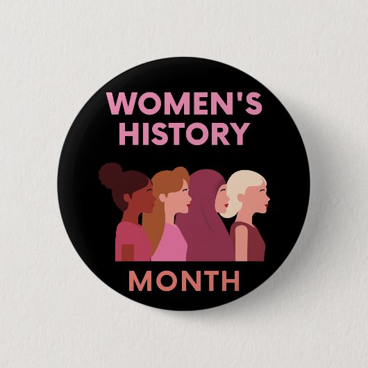 Badge Rond 5 Cm Mois de l'histoire des femmes (Devant)