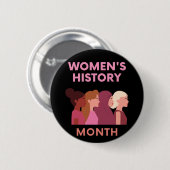 Badge Rond 5 Cm Mois de l'histoire des femmes (Devant & derrière)