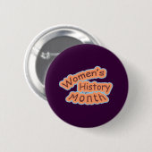 Badge Rond 5 Cm Mois de l'histoire des femmes (Devant & derrière)