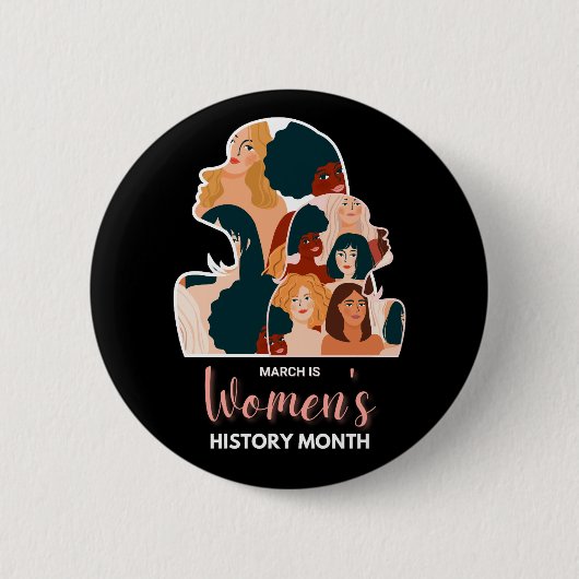 Badge Rond 5 Cm Mois de l'histoire des femmes (Devant)