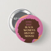 Badge Rond 5 Cm Mois de l'histoire des femmes noires (Devant & derrière)