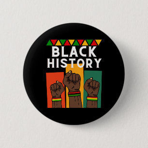 Badge Rond 5 Cm Mois de l'histoire des Noirs 2025 Afro-Américain p