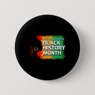 Badge Rond 5 Cm Mois de l'histoire des Noirs Afro Africain-América