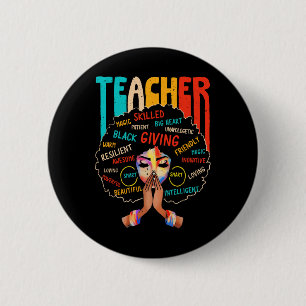 Badge Rond 5 Cm Mois de l'histoire des Noirs Afro-Africains Enseig