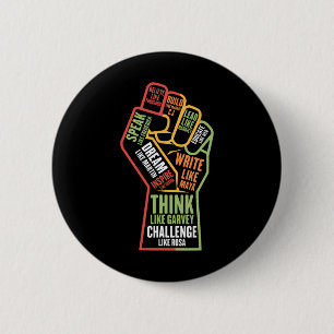 Badge Rond 5 Cm Mois de l'histoire des Noirs Afro Américain d'orig