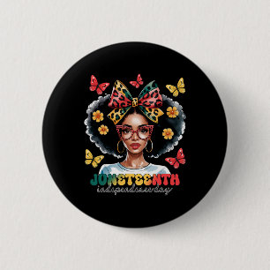 Badge Rond 5 Cm Mois de l'histoire des Noirs Afro-Américain Junete