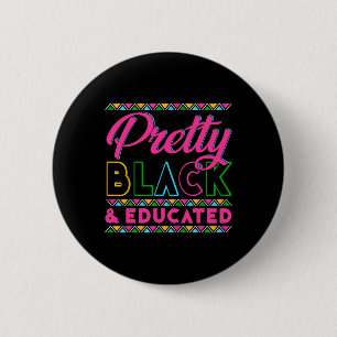 Badge Rond 5 Cm Mois de l'histoire des Noirs Belle fille noire et