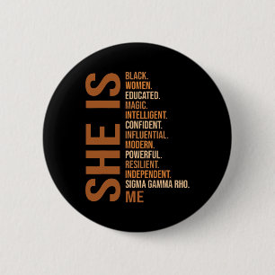 Badge Rond 5 Cm Mois de l'histoire des Noirs Elle est moi Sigma Ga