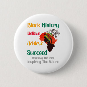 Badge Rond 5 Cm Mois de l'histoire des Noirs en hommage au passé e