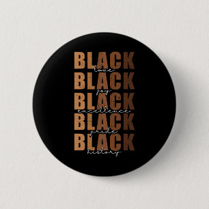 Badge Rond 5 Cm Mois de l'histoire des Noirs Femmes Black Love Mel