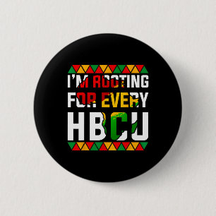 Badge Rond 5 Cm Mois de l'histoire des Noirs HBCU Je soutiens chaq