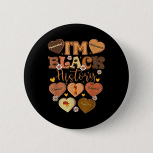 Badge Rond 5 Cm Mois de l'histoire des Noirs instruite et mélané