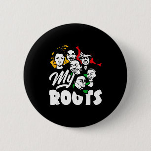 Badge Rond 5 Cm Mois de l'histoire des Noirs Mes racines Afro-Amér